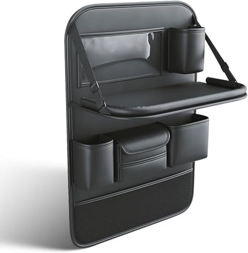 YMNBFCX Autositz Rücksitz Organizer,für VW T5 T5.1 T6 T6.1 Rückenlehnenschutz Auto Aufbewahrungstasche mit Klapptisch,1pcs von YMNBFCX