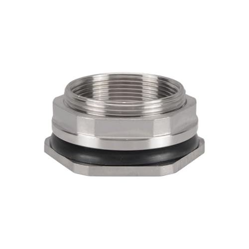 1 Stück 1/2 Zoll 3/4 Zoll 1 Zoll 1-1/4 Zoll 1-1/2 Zoll Wassertank-Anschluss männliches Rohr einzelner loser Schlüssel Schwenkbeschläge Mutter Jointer mit Dichtung(304 stainless steel,1/2") von YMSJQTFF