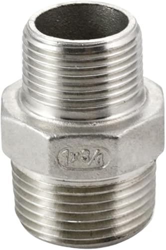 1 stück 1/8 1/4 3/8 Außengewinde Hex Nippel Union 304 Edelstahl Rohr Fitting Anschluss Kupplung wasser öl luft Gewinde Adapter(125 * 90mm) von YMSJQTFF