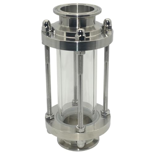 1 stück 1-1/4 "1,5" Tri Clamp Clover Sanitay Flow Schauglas Dioptrien Fit Rohr OD SUS 304 Edelstahl Fitting Homebrew(19mm x Ferrule 50.5) von YMSJQTFF