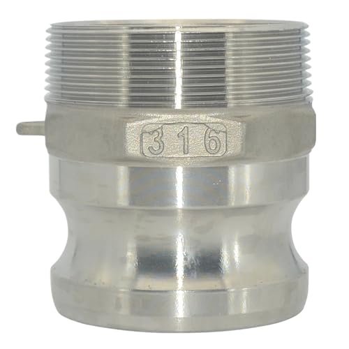 1 stück 304 Edelstahl 1/2 "3/4" 1 "1-1/4" 2 "3" 4 "BSPT Weiblich Männlich Camlock Fitting Adapter Barb Schnell Trennen(2-1/2") von YMSJQTFF