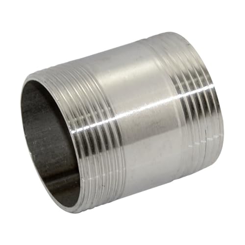 1 stück 304 Edelstahl 1/4 "1/2" 3/8 "3/4" 1 "1-1/4" 1-1/2 "Außengewinde Rohr Armaturen wasser stecker adapter jointer(2") von YMSJQTFF