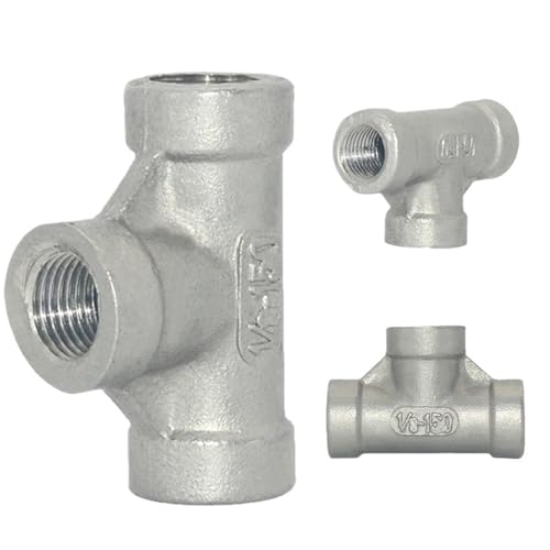 1 stück 304 Edelstahl Innengewinde T-stück BSPT Rohrverbinder Fitting 1/8 "1/4" 3/8 "1/2" 3/4 "1" 1-1/4"(1-1/2") von YMSJQTFF