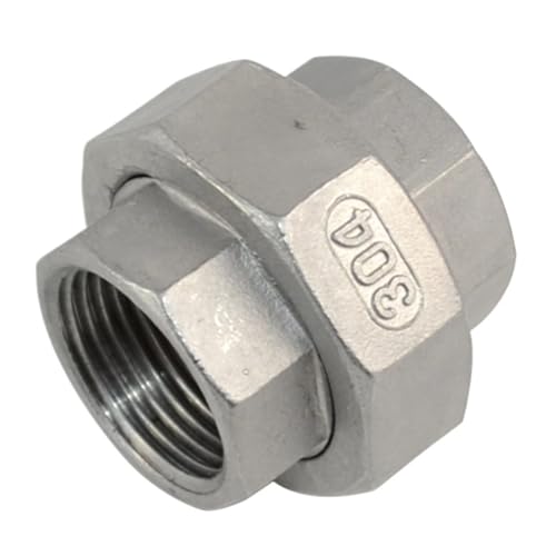 1 stück 304 Edelstahl Union Joint Kupplung 3/4 "1" 1-1/4 "1-1/2" 2 "BSPT Weiblich Männlich Gewinde Guss Rohr Fitting(2") von YMSJQTFF