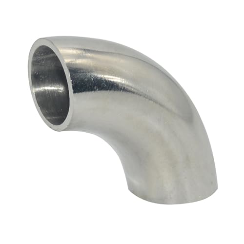1 stück 90 grad Edelstahl Ellenbogen Sanitär Schweißen Rohr Fitting Auto Auspuffrohr Schalldämpfer Geschweißte Rohr Mehrere Größen(O.D 45MM-1.2MM) von YMSJQTFF