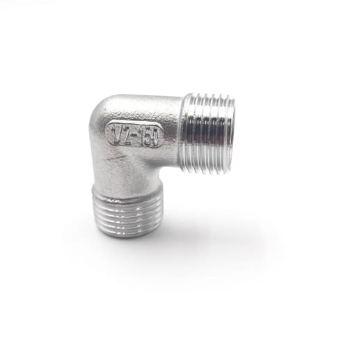 1 stück BSPT 1/4 "1/2" 3/4 "1" Vier-weg/drei-weg Typ/ellenbogen Butt Adapter 304 Edelstahl Rohr Armaturen Geeignet(90right angle MM,1/4") von YMSJQTFF