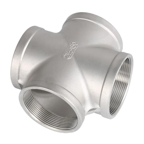 1 stück Edelstahl 304 3/8 1/2 3/4 1 1-1/4 1-1/2 2 zoll Weibliche BSPT Gewinde Rohr Fitting 4 weg Gleich Kreuz Stecker(1/2") von YMSJQTFF