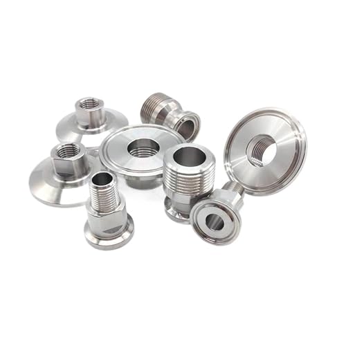 1 stück NPT Männlichen und Weiblichen Gewinde 1/4 "1/2" 3/4 "1" 304 Edelstahl Sanitär Drei Clamp 25,4 50,5 64mm Wasser Öl Adapter(1I2 inch Ferrule64,Female Thread) von YMSJQTFF