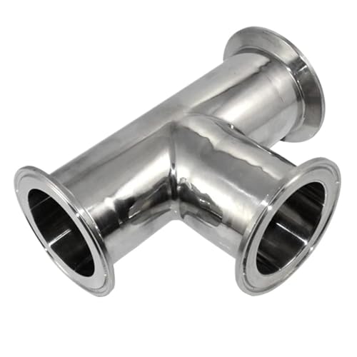 1 stück OD19mm-57mm Edelstahl SS316 Sanitär Ferrule 3 Weg T-anschluss Rohr Fitting 0,75 "-2,25" Tri Clamp(51mm x Ferrule 64) von YMSJQTFF