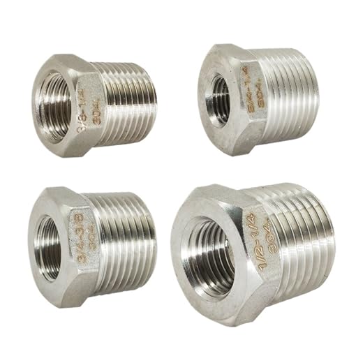 1 stück Reduzierstück Buchse Männlich x Weiblich 1/2 "3/4" 1 "DN8 DN10 DN15 DN20 BSPT Gewinde 304 Edelstahl Sanitär Rohr Armaturen(DN10 to DN20) von YMSJQTFF