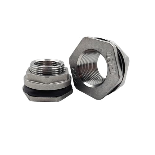 1 stück SUS304 Edelstahl Externe 1/4 "3/8" 1/2 "3/4" 1 "2" BSPT Interne gewinde Joint Wasser Tank Joint Stecker(DN50) von YMSJQTFF