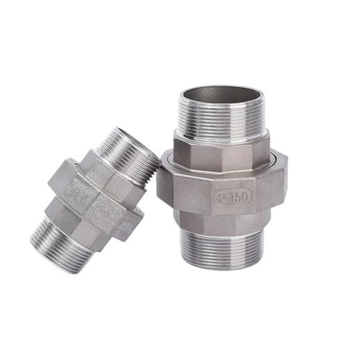 1 stück Schraube Wasserrohrverbindung 1-1/4 "1-1/2" 2 "BSPT Außengewinde Union Edelstahl SS304 Gussrohrverschraubung(1-1/4") von YMSJQTFF