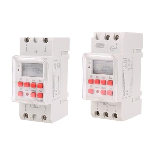 1 stück Zeit schalter din-schiene digital THC25A programmierbare elektronische mikrocomputer timer 220V 230V 30A 12V AC glocke ring(R5K,110 V) von YMSJQTFF