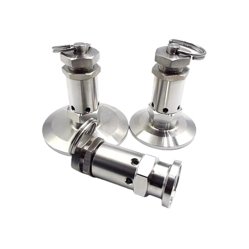 1pc 50,5mm 64mm Ferrule Tri Clamp1.5-2 "Auspuff 0,05-1,0 Mpa 304 Edelstahl Sicherheit Ventil geeignet(0.6Mpa Fixed,50.5mm) von YMSJQTFF