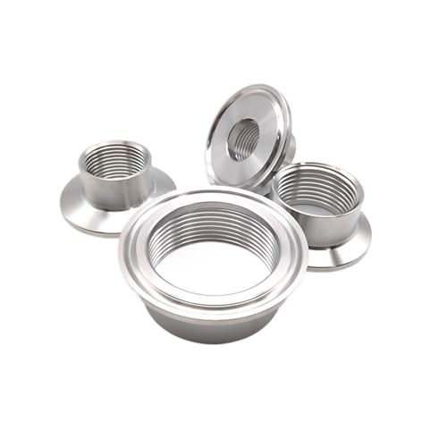 1pc TriClamp Bspt 304 Edelstahl Sanitär 1/4 "3/8" 1/2 "3/4" 1 "1-1/4" 1-1/2 "Innengewinde Rohr Armaturen Adapter(Ferrule 50.5mm,3/8") von YMSJQTFF