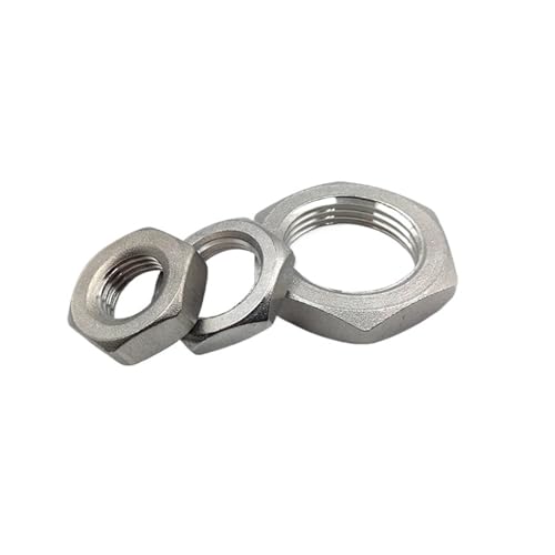 304 Edelstahl Flach Sechskant Sechskant Wafer Niedrig Dünn Kontermutter Fitting 1-10 Stück 1/8 "1/4" 1/2 "3/4" 1 "1-1/4" 1-1/2 "2"(2pcs,1-1/2") von YMSJQTFF