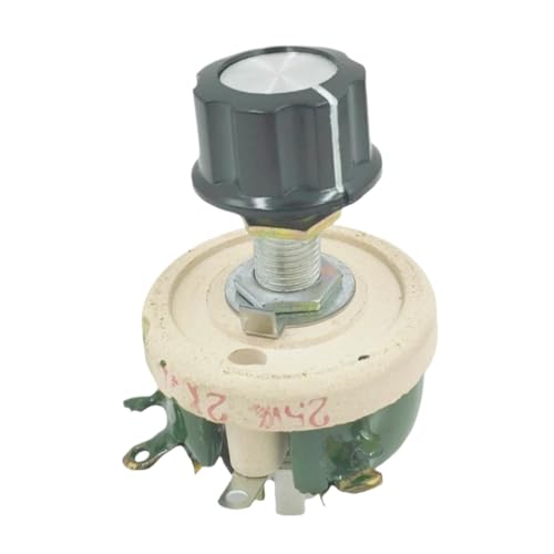 Drahtgewickeltes Keramikpotentiometer, einstellbarer Rheostatwiderstand, 25 W, 1R/2R/5R/10R/20R/30R/50R/100R/150R/200R/300R/500R/1KR(100R) von YMSJQTFF