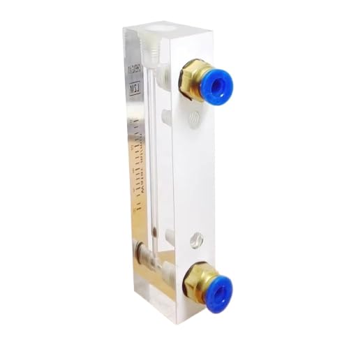 LZM-6T Wasser 1 bis 1000 ml pro Minute Acryl-Schwimmer-Durchflussmesser mit einstellbarer Ventilplatteninstallation(1.6-16ml Per Min,6mm Push In) von YMSJQTFF