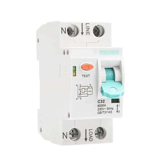 YMSJQTFF Arc Fehler Detecion Gerät Circuit Breaker Interrupte Überlast Kurzschluss Schutz 32A 6KA 1P + N(32A) von YMSJQTFF
