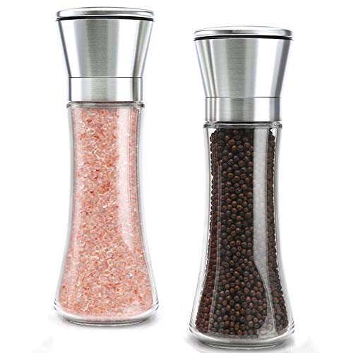 YMTECH Salz und Pfeffermühle 2er Set, Gewürzmühlen Edelstahl Salzmühle und Gewürzmühle mit Mahlwerk aus Keramik YMTECH Salz und Pfeffermühle 2er Set, Gewürzmühlen Edelstahl Salzmühle und Gewürzmühle mit Mahlwerk aus Keramik von YMTECH