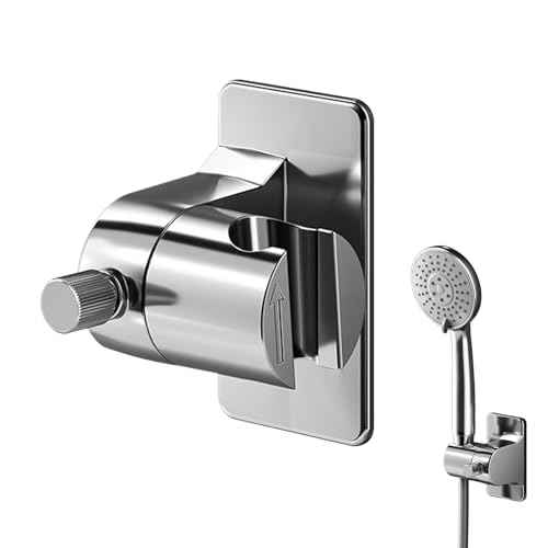 Duschkopfhalterung Ohne Bohren, Verstellbare Duschhalterung Duschkopf Halterungen mit 360° Drehbarem Wandmontage Duschkopfhalter Brausehalter mit Extra Starkem Klebepad Duschkopfhalterung Ohne Bohren, Verstellbare Duschhalterung Duschkopf Halterungen mit 360° Drehbarem Wandmontage Duschkopfhalter Brausehalter mit Extra Starkem Klebepad von YMTWSRY