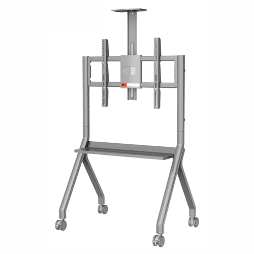 Tragbares Smart Board Interaktives Whiteboard Smart Board Ständer für interaktives Whiteboard Trolley Rollbodenständer(Grey FD580) von YMXEURSC