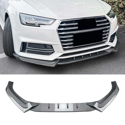 YMXFKY Auto Frontstoßstange Splitter Spoiler Diffusor Lippe für Audi A4 B9 Sline 2017 2018 2019 Auto Styling Körper Kit Außen Zubehör,Carbon Fiber Look von YMXFKY