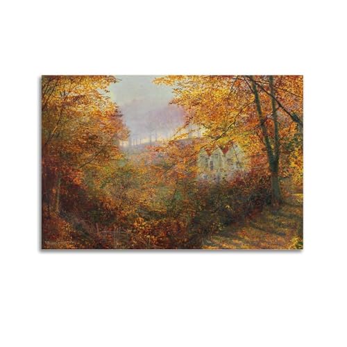 YMXSDIMDS John Atkinson Grimshaw Gemälde Poster Wandkunst Leinwand Wohnzimmer Schlafzimmer Dekor Kunstwerke 50 x 75 cm YMXSDIMDS John Atkinson Grimshaw Gemälde Poster Wandkunst Leinwand Wohnzimmer Schlafzimmer Dekor Kunstwerke 50 x 75 cm von YMXSDIMDS