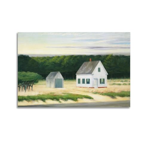 YMXSDIMDS Oktober Onpecod von Edward Hopper, Malposter, dekoratives Gemälde, Leinwand, Wandkunst, Wohnzimmer, Schlafzimmer, 50 x 75 cm von YMXSDIMDS