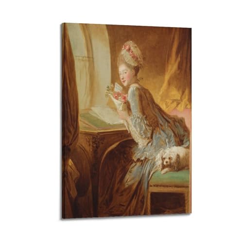 YMXSDIMDS Poster, Motiv: Der Liebesbrief von Jean Honore Fragonard, dekoratives Gemälde, Leinwand, Wandkunst, Wohnzimmer, Schlafzimmer, 60 x 90 cm YMXSDIMDS Poster, Motiv: Der Liebesbrief von Jean Honore Fragonard, dekoratives Gemälde, Leinwand, Wandkunst, Wohnzimmer, Schlafzimmer, 60 x 90 cm von YMXSDIMDS