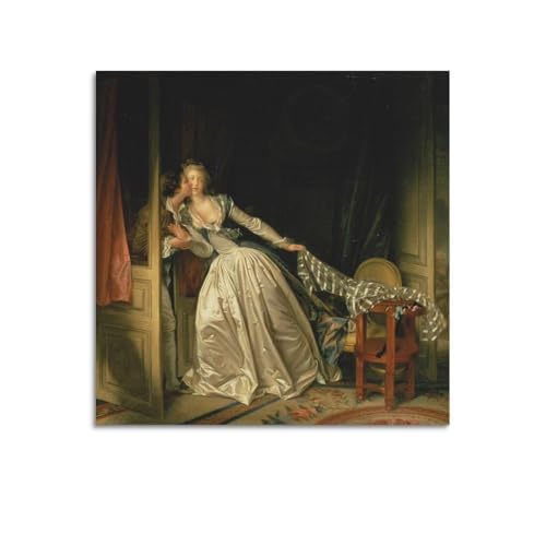 YMXSDIMDS Poster, Motiv: The Stolen Kiss by Jean Honore Fragonard, Gemälde, Poster, Wandkunst, Leinwanddruck, Schlafzimmer, Wohnzimmer, Dekoration, 30 x 30 cm YMXSDIMDS Poster, Motiv: The Stolen Kiss by Jean Honore Fragonard, Gemälde, Poster, Wandkunst, Leinwanddruck, Schlafzimmer, Wohnzimmer, Dekoration, 30 x 30 cm von YMXSDIMDS