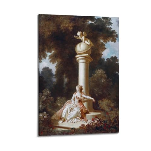 YMXSDIMDS Poster, Wandkunst, Leinwandbild, Motiv "The Progress of Love: Reverie by Jean Honore" (20 x 30 cm) von YMXSDIMDS