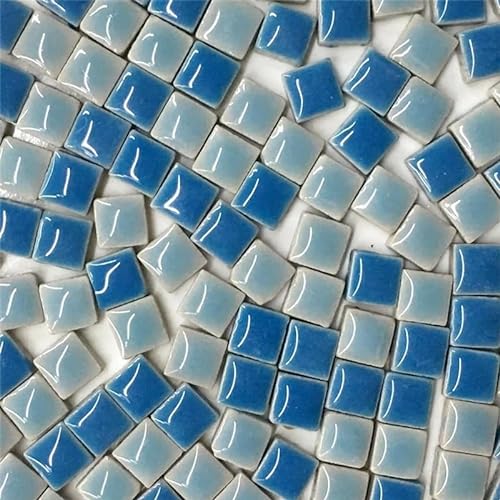 Mosaikfliesen 100 g DIY-Keramik-Mosaikfliesen, Glasspiegel, handgefertigte Ornamente, Fliesen, Wandarbeiten, bunter Kristall for dekorative Materialien 657 (Color : Red orange) von YMYGCC