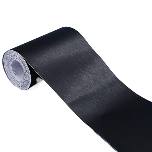 YMYGCC 10M Selbstklebende Bordüre Bodenaufkleber for Wohnzimmer Sockelleiste Wasserdichte Vinyl Taillenlinie Tapete Wohnkultur(Black,10 CM X 10M) von YMYGCC