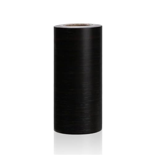 YMYGCC PVC Selbstklebende Wasserdichte Holz Taille Linie Tapete Wohnzimmer Sockelleisten Vinyl Aufkleber Baseboard Wand Grenze Ecke Aufkleber(Black,5cm x 5m) von YMYGCC