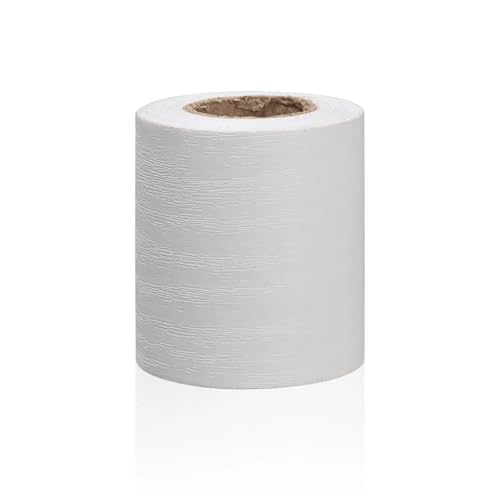 YMYGCC Selbstklebende realistische Holzmaserung Taille Linie Tapete Reparatur Band Wand Grenze Baseboard Aufkleber Vinyl Aufkleber Home Decor(White,12cm x 5m) von YMYGCC