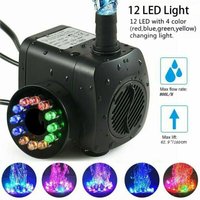 Ymyny - 15-W-Springbrunnenpumpe mit 800 l/h Durchflussrate und 12 integrierten LEDs, ideal für Teiche und Gärten von YMYNY
