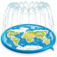 Ymyny - 180 cm Verdickte Kinder-Wasserspielmatte Splash Pad - Aufblasbares Hunde-Splash-Pool - Wasserspiele Garten für Outdoor-Strand mumu von YMYNY