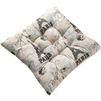 2er Set Stuhlkissen eckig/rund, dickes Sitzkissen, gefülltes Dekokissen, Gartenkissen für Gartenstuhl, Küchen- oder Esszimmerstuhl, Indoor und von YMYNY