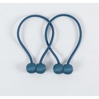 2er-Set magnetische Vorhang-Raffhalter – blaues Seil für Vorhänge geflochten mit starkem Magnet für Schlafzimmer, Wohnzimmer, Büro FLITI von YMYNY