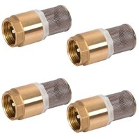 Ymyny - 4er-Pack Wasserpumpen-Rückschlagventil mit 3/4-Zoll-Filter, weibliches Pumpen-Rückschlagventil, Messing-Fußventil mit Netz-Rückschlagventil Ymyny - 4er-Pack Wasserpumpen-Rückschlagventil mit 3/4-Zoll-Filter, weibliches Pumpen-Rückschlagventil, Messing-Fußventil mit Netz-Rückschlagventil von YMYNY