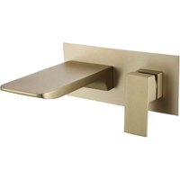An der Wand montierter Wasserfall-Badezimmerhahn, an der Wand montierter Waschtisch-Mischhahn, an der Wand montierter Wasserfall-Wasserhahn aus von YMYNY