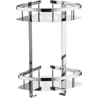 Crediri Exklusiver Duschkorb aus Edelstahl Badezimmer-Badewannenregal, Duschablage, Eckregalhalter zur Wandmontage (Edelstahl, 2 Ebenen, Haken auf Crediri Exklusiver Duschkorb aus Edelstahl Badezimmer-Badewannenregal, Duschablage, Eckregalhalter zur Wandmontage (Edelstahl, 2 Ebenen, Haken auf von YMYNY