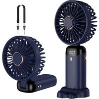 Ymyny - Crediri Handventilator, Mini-tragbarer, per usb wiederaufladbarer Ventilator, kleiner Taschenventilator mit 5 Geschwindigkeiten und Standfuß, von YMYNY