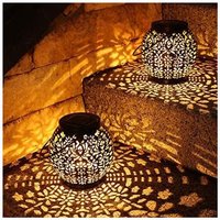 Crediri Solarlaterne für den Außenbereich, 2er-Pack LED-Solar-Gartenleuchten, IP65 wasserdichte warmweiße Energielaterne zum Aufhängen für Terrasse, Crediri Solarlaterne für den Außenbereich, 2er-Pack LED-Solar-Gartenleuchten, IP65 wasserdichte warmweiße Energielaterne zum Aufhängen für Terrasse, von YMYNY