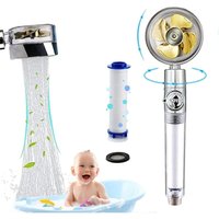Ymyny - Crediri mihutu Hochdruck-Handbrause, 360° drehbarer Duschkopf, wassersparender Duschkopf mit Filter und Schalter, (Gold) von YMYNY