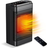 Elektrische Heizung, 1500 W Mini-Keramikheizung, Heizlüfter mit Fernbedienung, 70°-Oszillation, 24-Stunden-Timer, einstellbarer Thermostat, 3 Modi Elektrische Heizung, 1500 W Mini-Keramikheizung, Heizlüfter mit Fernbedienung, 70°-Oszillation, 24-Stunden-Timer, einstellbarer Thermostat, 3 Modi von YMYNY