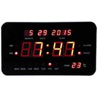 Elektrischer digitaler Wecker mit LED-Licht und Datum, Tagestemperatur, Schwarz - - Ymyny Elektrischer digitaler Wecker mit LED-Licht und Datum, Tagestemperatur, Schwarz - - Ymyny von YMYNY