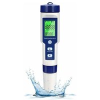 Elektronischer pH-Tester, 5-in-1-Pool-Wasserqualitätstester mit Hintergrundbeleuchtung, PH/TDS/EC/Salzgehalt/Temperatur mit atc, 0,01-Auflösung für von YMYNY