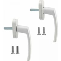 Ymyny - Fenstergriffe, 2 Stück, Fenstergriff aus Aluminiumlegierung, massiver Aluminiumgriff, weißer Aluminium-Türgriff, kompatibel mit gängigen von YMYNY